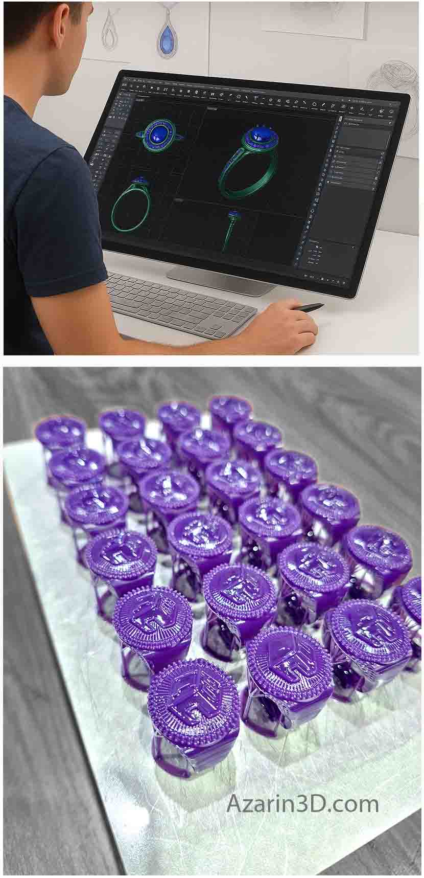 مدل سازی و پرینت سه بعدی زیورآلات